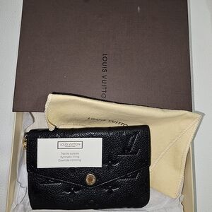 AUTHENTIC. Louis Vuitton Black Leather Empriente Key pouch/ Wallet